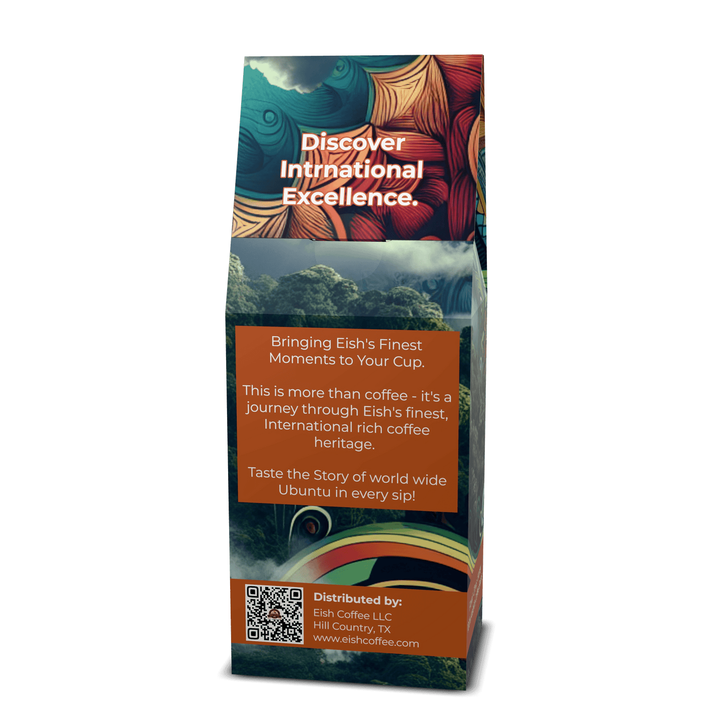 Brazil single origin coffee packaging showcasing rich coffee heritage and smooth flavors.